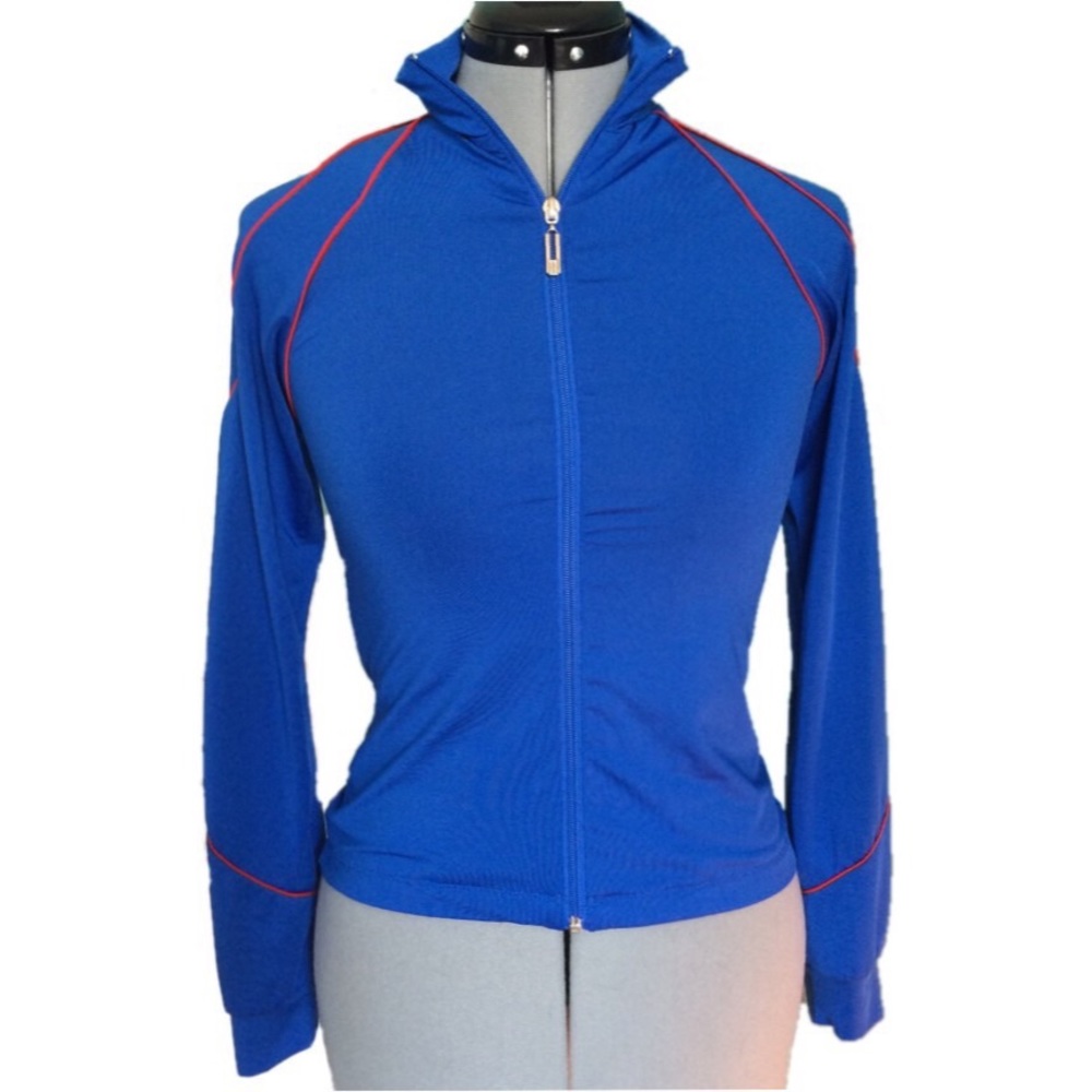 Turbowear Athletic Jacket Blue w/ Red Stripe Small